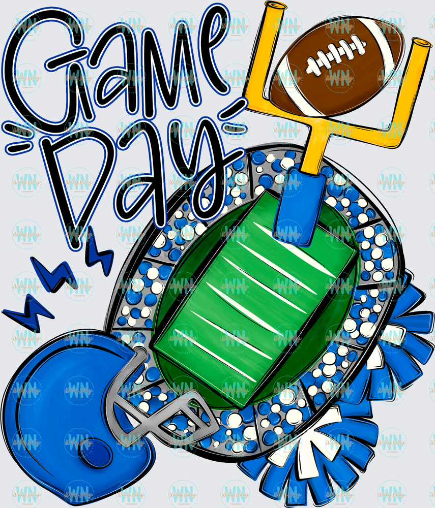 Game Day (blue)-Ready to Press DTF Transfer