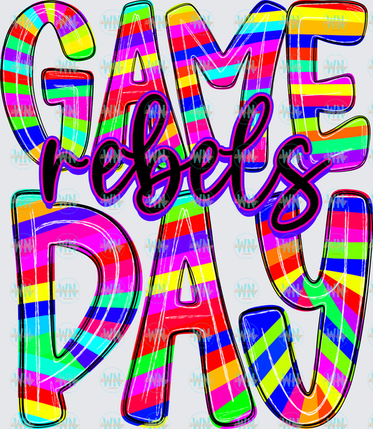Game Day Rebels-Ready to Press DTF Transfer