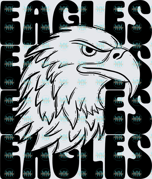 Eagles (stacked mascot)-Ready to Press DTF Transfer