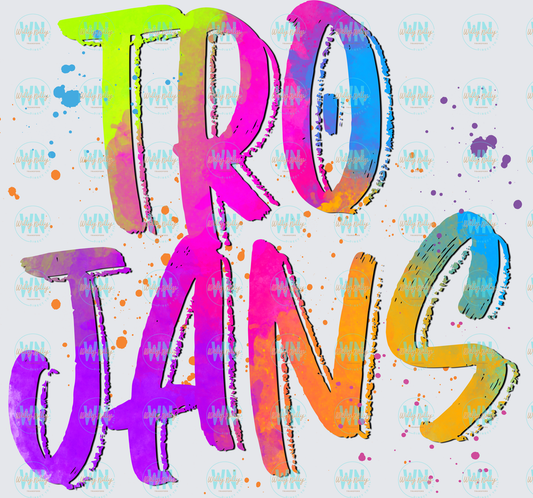 Trojans (neon)-Ready to Press DTF Transfer