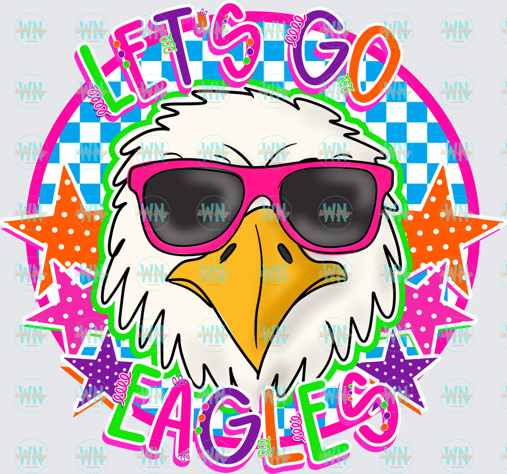 Let's Go Eagles (colorful)-Ready to Press DTF Transfer