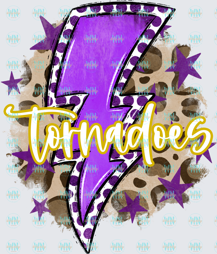 Tornadoes (purple bolt)-Ready to Press DTF Transfer