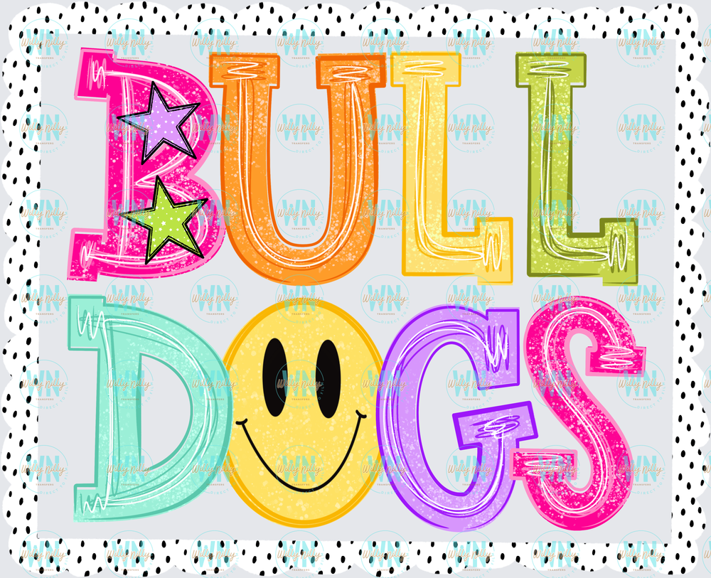 Bulldogs (smiley face)-Ready to Press DTF Transfer
