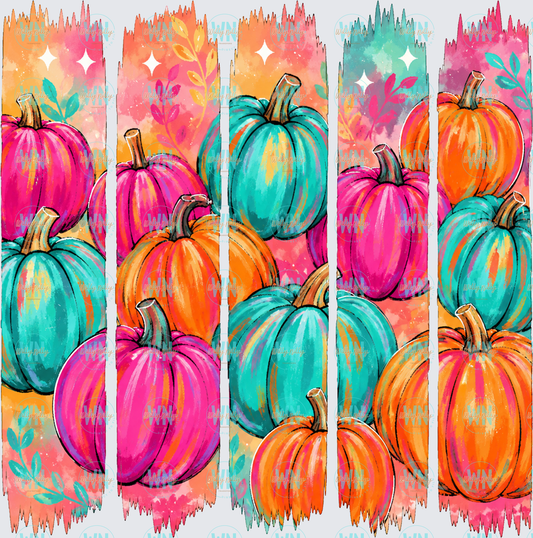 Neon Fall Pumpkin-Ready to Press DTF Transfer