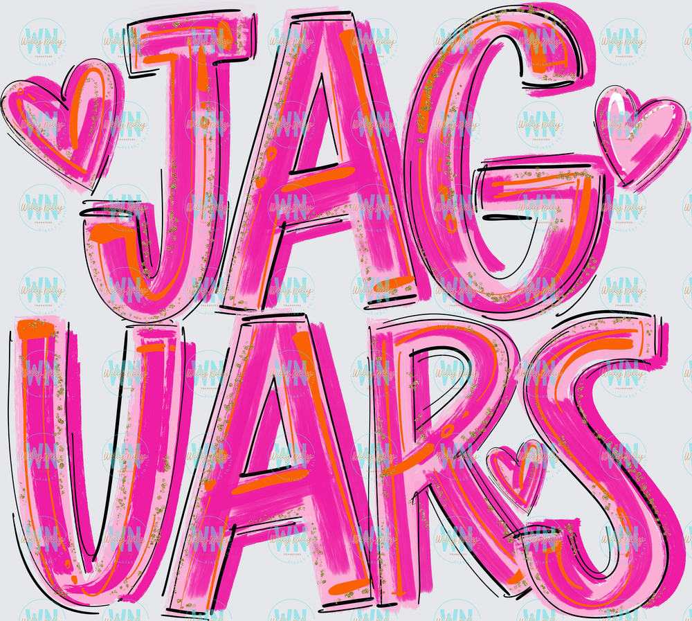 Jaguars (pretty in pink)-Ready to Press DTF Transfer