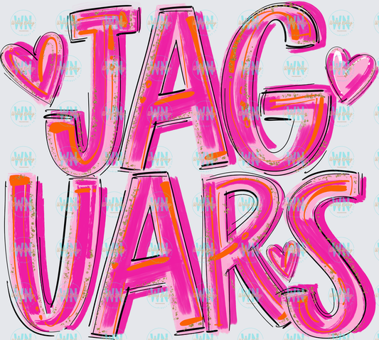 Jaguars (pretty in pink)-Ready to Press DTF Transfer