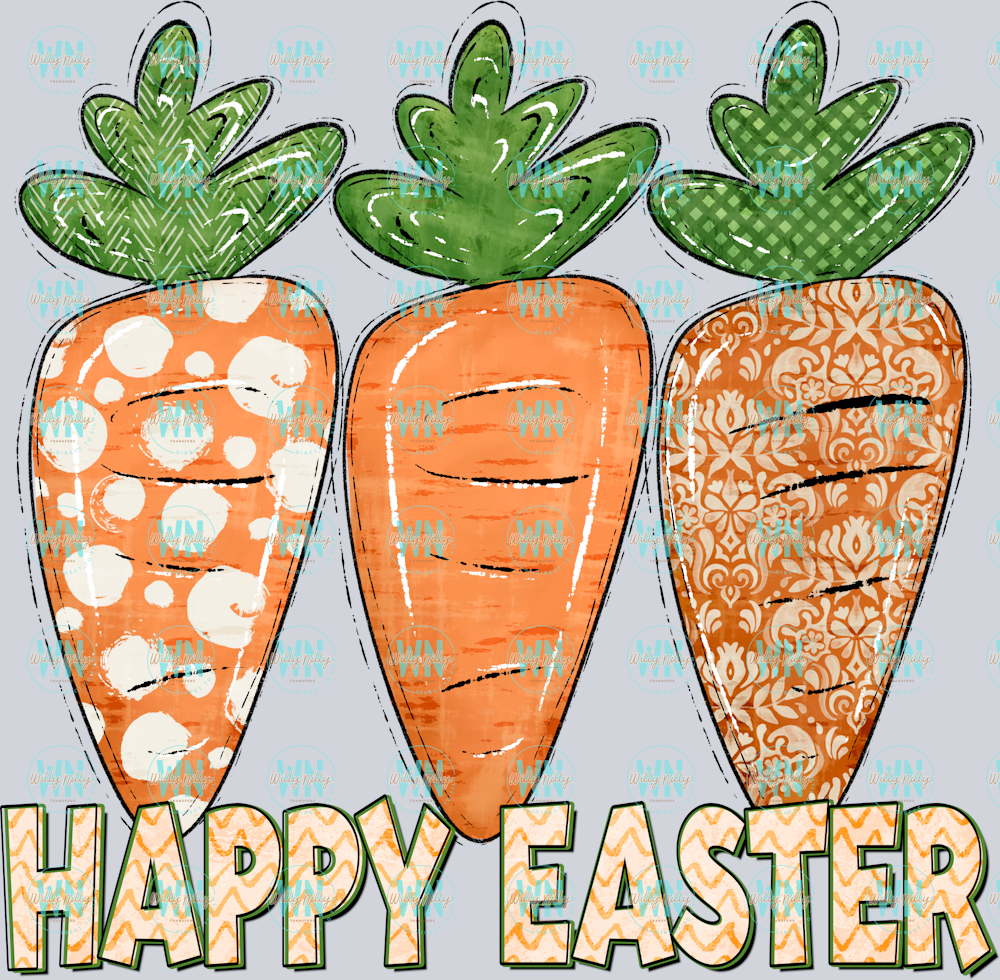 Happy Easter Three Carrots