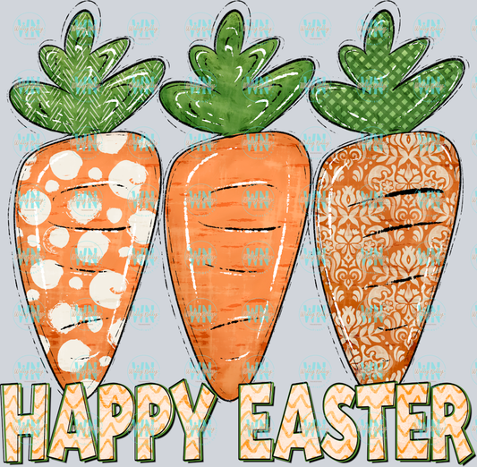 Happy Easter Three Carrots