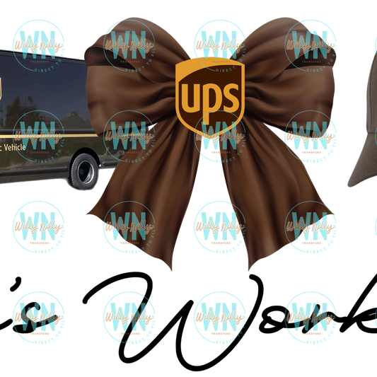 He's working UPS