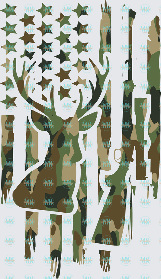 Hunting Flag (camo)-Ready to Press DTF Transfer