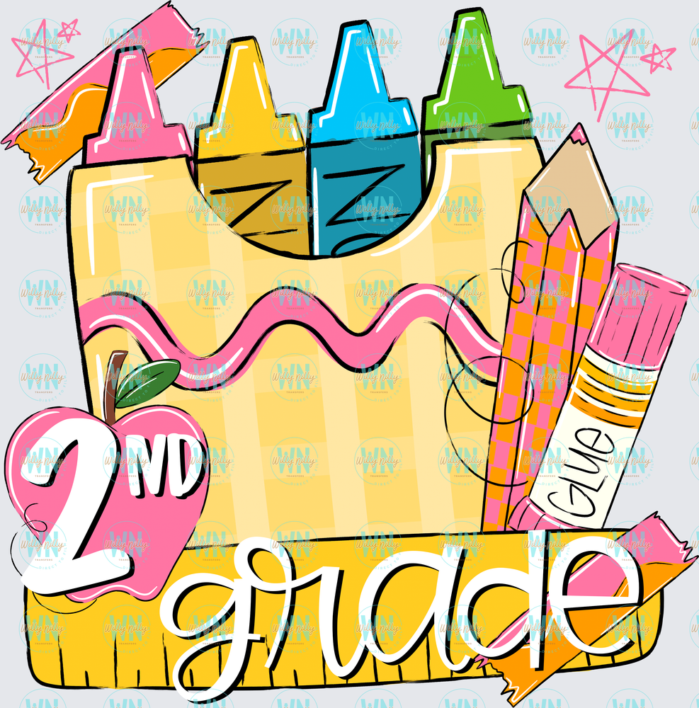 2nd Grade (pink)-Ready to Press DTF Transfer