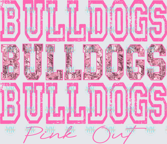 Bulldogs Pink Out-Ready to Press DTF Transfer