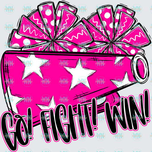 Go Fight Win Pink Out (cheer)-Ready to Press DTF Transfer