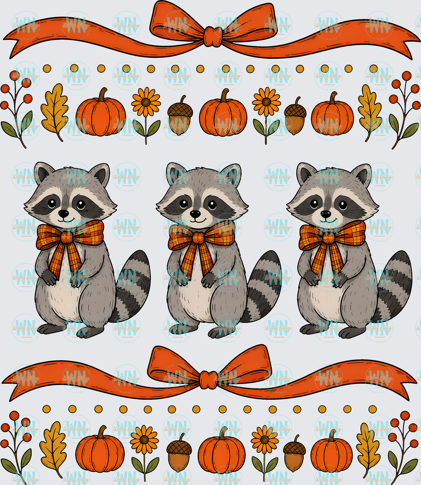 Vintage Fall Racoon-Ready to Press DTF Transfer