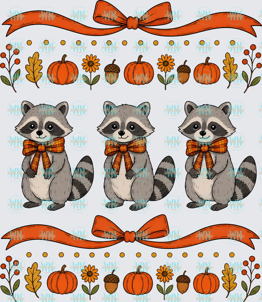 Vintage Fall Racoon-Ready to Press DTF Transfer